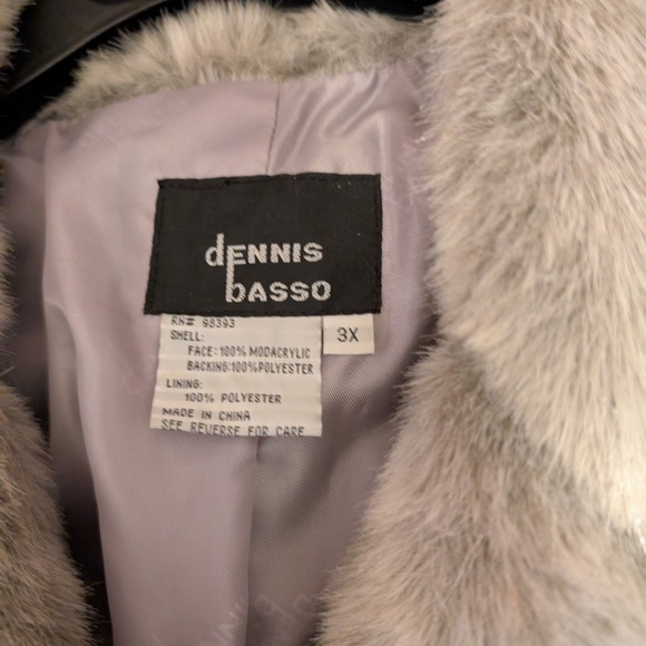 Dennis Basso Luxurious Gray Teddy Jacket - Picture 2 of 2